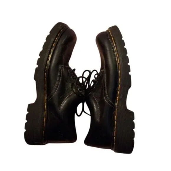 Dr. Martens Size UK 8 US 9 Black Leather Lace-Up Casual Shoes Mens Chunky Y2K